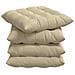 Cuscini per Seduta 4 pcs Crema 40 x 40 x 6 cm Microfibra - Foto miniatura 1