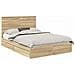 Letto con Contenitore con testiera Rovere Sonoma 140 x 200 cm - Foto miniatura 1