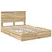 Letto con Contenitore con testiera Rovere Sonoma 140 x 200 cm - Foto miniatura 4