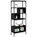 Libreria Rovere Nero 76 x 33 x 188,5 cm Legno multistrato - Foto miniatura 3