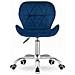Sedia girevole ergonomica Valora AVOLA in velluto blu navy - Foto miniatura 2