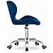 Sedia girevole ergonomica Valora AVOLA in velluto blu navy - Foto miniatura 4
