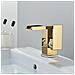 Rubinetto per lavabo da bagno, Blackswan, tipo M191, modello corto oro /cromo con bocca a cascata e LED, misura 12,5 cm - Foto miniatura 3