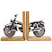 Fermalibri Legno E Alluminio Argentato 30x10x17h - Foto miniatura 3