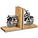Fermalibri Legno E Alluminio Argentato 30x10x17h - Foto miniatura 5