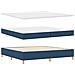 Letto a molle con materasso Blu 200 x 200 cm Tessuto - Foto miniatura 3
