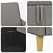 Set di Divani con Storage 2 pcs Tortora Poliestere - Foto miniatura 6