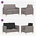 Set di Divani con Storage 2 pcs Tortora Poliestere - Foto miniatura 7