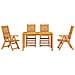 Set da Pranzo per Giardino 5 pcs Marrone - Foto miniatura 6