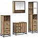 Set di mobili per il bagno con porta 4 pcs Rovere artigianale - Foto miniatura 1