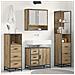 Set di mobili per il bagno con porta 4 pcs Rovere artigianale - Foto miniatura 2