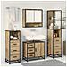 Set di mobili per il bagno con porta 4 pcs Rovere artigianale - Foto miniatura 4