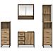 Set di mobili per il bagno con porta 4 pcs Rovere artigianale - Foto miniatura 9