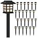 Luci solari da esterno con picchetto 24 pcs Bianco caldo PP - Foto miniatura 1