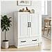 Credenza Bianco 66 x 34,5 x 92 cm Legno ingegnerizzato - Foto miniatura 2