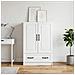 Credenza Bianco 66 x 34,5 x 92 cm Legno ingegnerizzato - Foto miniatura 3