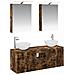Set di Armadi da Bagno 5 pcs Rovere Fumo 50 x 14,5 x 70 cm - Foto miniatura 1
