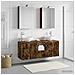 Set di Armadi da Bagno 5 pcs Rovere Fumo 50 x 14,5 x 70 cm - Foto miniatura 4