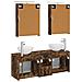 Set di Armadi da Bagno 5 pcs Rovere Fumo 50 x 14,5 x 70 cm - Foto miniatura 8