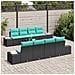 Set Divano da Giardino 9 pz Nero polyrattan - Foto miniatura 3
