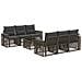 Set Divano da Giardino 7 pz Grigio polyrattan - Foto miniatura 1