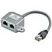 Wentronic CAT T-Adapter 2x 10/100 BaseT 1 x RJ45 M 2 x RJ45 F cavo di interfaccia e adattatore - Foto miniatura 1