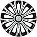 Copricerchi Auto Universali 14 Pollici Tech-one Avera Silver Black 31616 - Foto miniatura 5