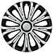 Copricerchi Auto Universali 14 Pollici Tech-one Avera Silver Black 31616 - Foto miniatura 3