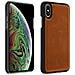 Cover Apple Iphone X / Xs Protezione Rigida Pelle Vera Cammello - Foto miniatura 1