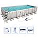 Power Steel Piscina Rettangolare 732x366x132 cm 56474 - Foto miniatura 4