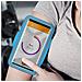Fascia Da Braccio Sport Smartphone Finestra Touch Cinturino Regolabile Blu - Foto miniatura 6