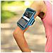 Fascia Da Braccio Sport Smartphone Finestra Touch Cinturino Regolabile Blu - Foto miniatura 2
