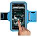 Fascia Da Braccio Sport Smartphone Finestra Touch Cinturino Regolabile Blu - Foto miniatura 4