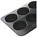 Stampo Per Muffin In Alluminio, Da 19x26 Cm Nero - Foto miniatura 2