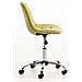 Sedia da Ufficio Emil in Tessuto Trapuntato - Sedia Studio Girevole con Ruote - Sgabello da Scrivania Lavoro Regolabile H45-57cm Verde - Foto miniatura 3