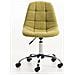 Sedia da Ufficio Emil in Tessuto Trapuntato - Sedia Studio Girevole con Ruote - Sgabello da Scrivania Lavoro Regolabile H45-57cm Verde - Foto miniatura 5