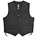 Gilet Lacci Pelle Foderato Tasche Esterne Interne Bottoni Custom Nero Xl - Foto miniatura 2