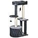 Albero Per Gatti Multilivello Coperto Da Sisal Per Arrampicata Stabile 147cm - Foto miniatura 2