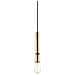 Sospensione Moderna A Sospensione Nera 1 Luce Con Paralume In Ottone, Dimmerabile E27 - Foto miniatura 1