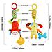 4packs Bambino Carrozzina Passeggino Giocattoli Rattle Piega Squeaky Sensoriale Giocattolo Educativo Newborn Car Seat Culla Libero Viaggi Peluche Wind Chime Con Massaggiagengive Per Ragazzi Ragazze (4 Pack) Hanging - Foto miniatura 2