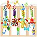 4packs Bambino Carrozzina Passeggino Giocattoli Rattle Piega Squeaky Sensoriale Giocattolo Educativo Newborn Car Seat Culla Libero Viaggi Peluche Wind Chime Con Massaggiagengive Per Ragazzi Ragazze (4 Pack) Hanging - Foto miniatura 1