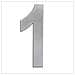 Numero Casa Esterno, Portale O Garage, 16 Cm, Acciaio Inox Aisi 304, Installazione Adesiva (numero 1)  - Foto miniatura 1