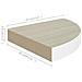 Mensola Angolare Rovere E Bianco 35x35x3,8 Cm In Mdf - Foto miniatura 2