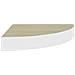 Mensola Angolare Rovere E Bianco 35x35x3,8 Cm In Mdf - Foto miniatura 1
