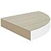 Mensola Angolare Rovere E Bianco 35x35x3,8 Cm In Mdf - Foto miniatura 6