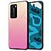 Custodia Compatibile Con Huawei P40 Pro In Giallo - Rosa - Coperchio Protettivo Bicolore In Vetro Temperato E Silicone Tpu - Foto miniatura 1