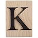 Lettera Di Legno Nera 'k' 14,8 X 10,5 Cm - Foto miniatura 1