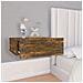 Comodini Pensili Rovere Fumo 2pz 40x30x15 Cm Legno Multistrato - Foto miniatura 2