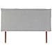 Testiera Rivestita In Tela Berlin 150x100 Cm, Capitonné In Tela Color Grigio, Gambe Di Legno Color Noce - Foto miniatura 2