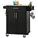 Carrello Cucina Credenza Cucina Mobile Cucina Nero Con Ruote Fkw110-sch - Foto miniatura 1